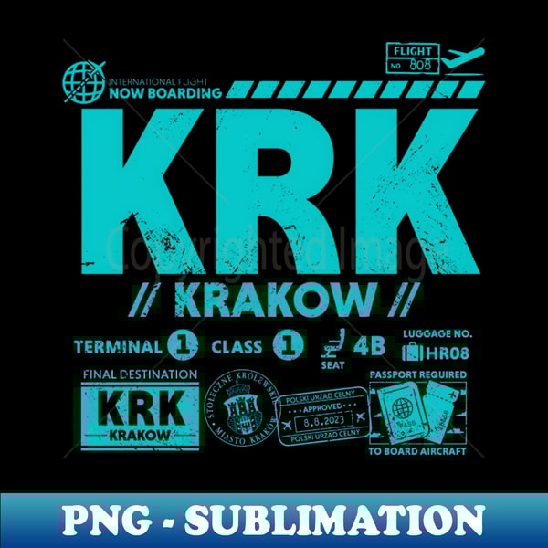 MG-20231105-17055_Vintage Krakow KRK Airport Code Travel Day Retro Travel Tag Poland 3448.jpg