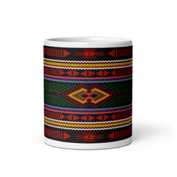 ceramic coffee mug cafecito caliente: ceramic coffee mug with latin american spice. latin american patterns ritmo latin