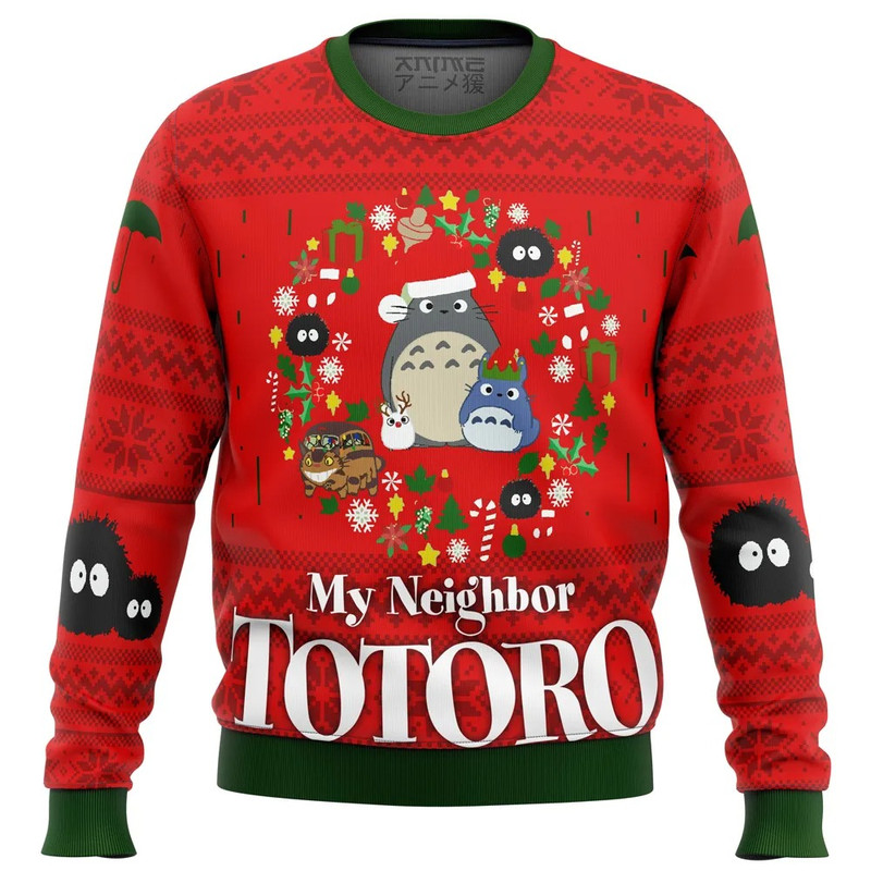 Best Neighbor Totoro All Over Print Hoodie 3D Zip Hoodie 3D Ugly Christmas Sweater 3D Fleece Hoodie