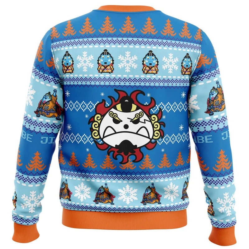 Christmas Jinbe One Piece All Over Print Hoodie 3D Zip Hoodie 3D Ugly Christmas Sweater 3D Fleece Hoodie
