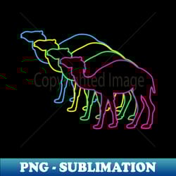 camel 80s neon - png transparent sublimation file - bold & eye-catching