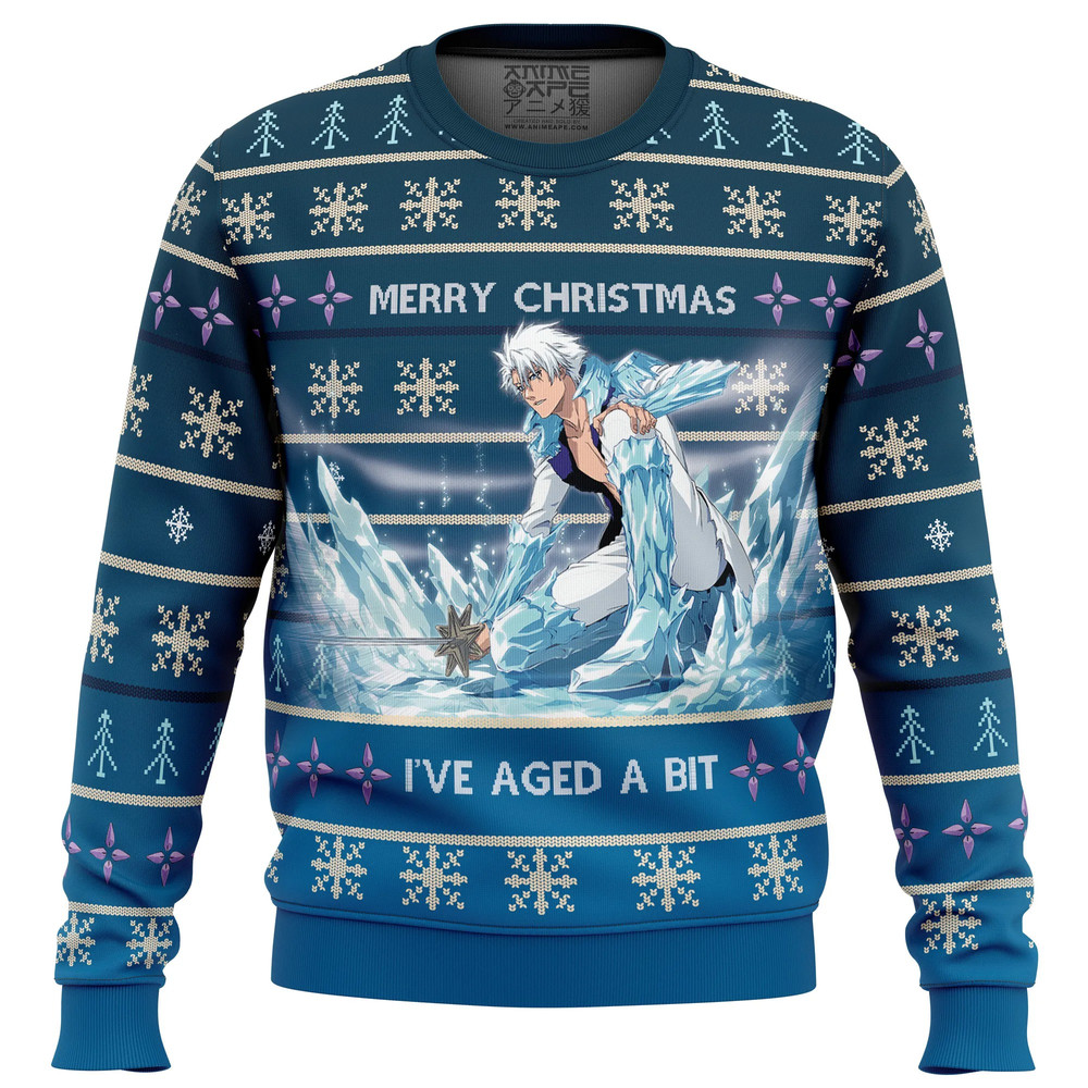 Toshiro Hitsugaya Bleach Thousand-Year Blood War Hoodie 3D Zip Hoodie 3D Ugly Christmas Sweater 3D Fleece Hoodie