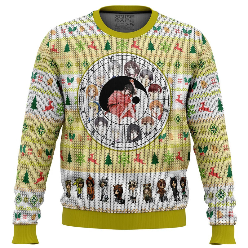 Fruits Basket Chinese Zodiac All Over Print Hoodie 3D Zip Hoodie 3D Ugly Christmas Sweater 3D Fleece Hoodie
