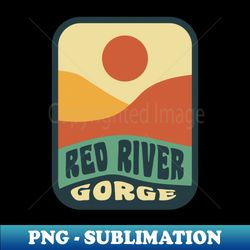 Red River Gorge Kentucky Retro Sunset Badge - Premium Sublimation Digital Download - Spice Up Your Sublimation Projects