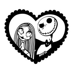 jack and sally lover halloween svg digital file