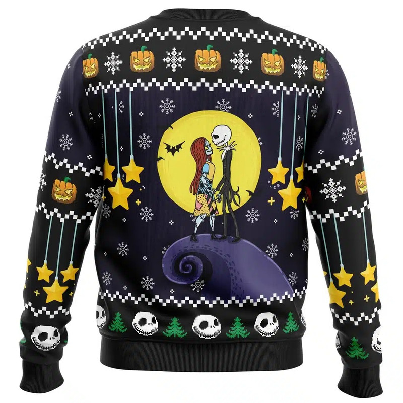 Romantic Nightmare The Nightmare Before Christmas Ugly Hoodie 3D Zip Hoodie 3D Ugly Christmas Sweater 3D Fleece Hoodie
