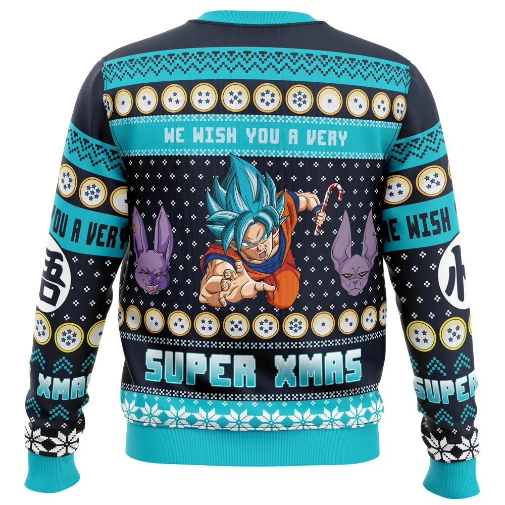 A Very Saiyan Christmas Dragon Ball Z All Over Print Ugly Hoodie Zip Hoodie 3D Ugly Christmas Sweater 3D Fleece Hoodie
