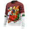 Dashing Through the Snow The Simpsons All Over Print Ugly Hoodie Zip Hoodie 3D Ugly Christmas Sweater 3D Fleece Hoodie