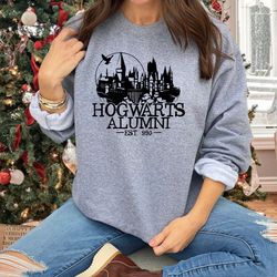 hogwarts alumni sweatshirt, magic wizard school alumni shirt, book magic sweatshirt, bookworm gift, harry magic sweater,