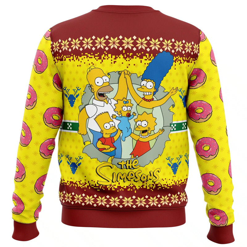 The Simpsons All Over Print Ugly Hoodie Zip 3D Hoodie 3D Ugly Christmas Sweater 3D Fleece Hoodie
