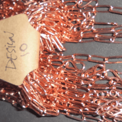 copper pure chain 20 inches length paper clip style