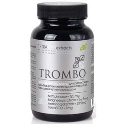 TROMBO tetrazyme extracts - superoxidant to thin the blood and dissolve blood clots 120 capsules