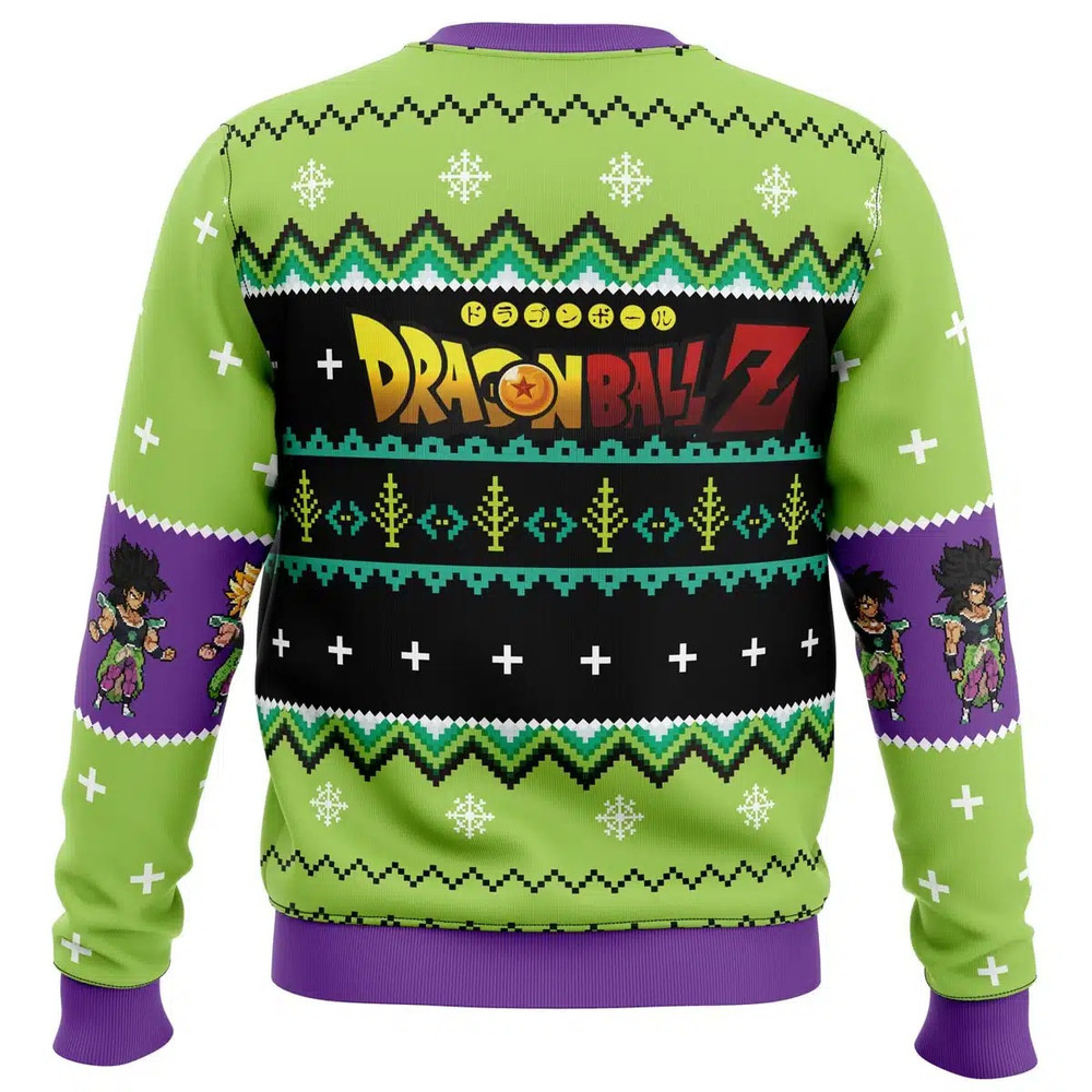 Broly Dragon Ball Z All Over Print Ugly Hoodie Zip 3D Hoodie 3D Ugly Christmas Sweater 3D Fleece Hoodie