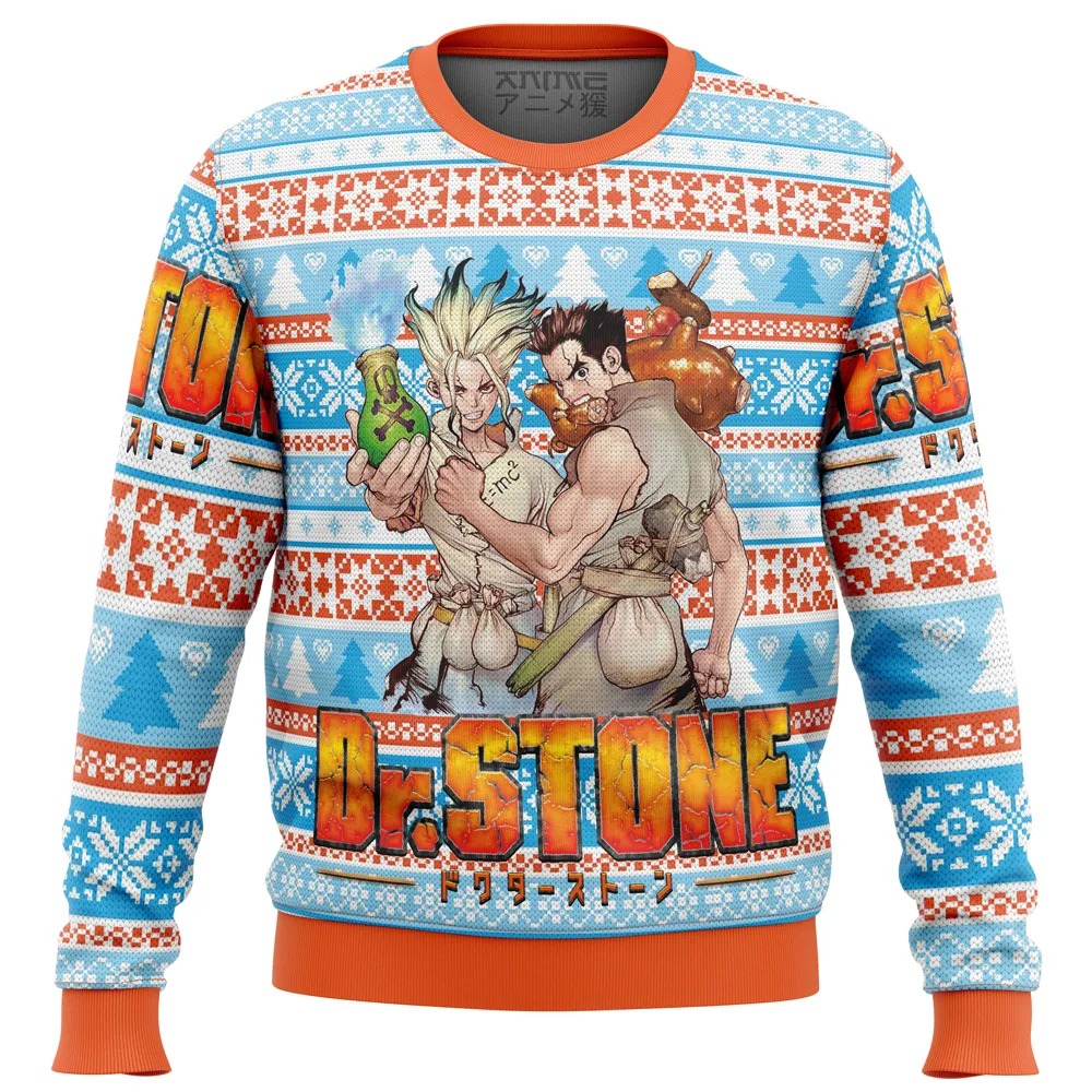 Dr. Stone All Over Print Ugly Hoodie Zip 3D Hoodie 3D Ugly Christmas Sweater 3D Fleece Hoodie