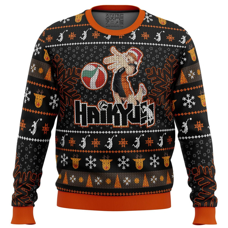Shoyo Hinata Haikyuu All Over Print Ugly Hoodie Zip 3D Hoodie 3D Ugly Christmas Sweater 3D Fleece Hoodie