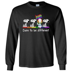 snoopy kiss my ass dare to be different long t-shirt