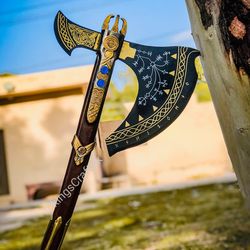 god of war leviathan axe, handmade leviathan axe replica, kratos axe, leviathan axe, kratos cosplay, gift for him, gift