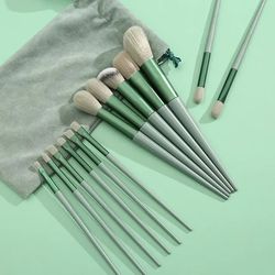 13 PCS Makeup Brushes Set Beauty Soft Make Up Tools Bag  Women Cosmetic Brush