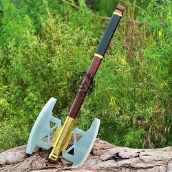 hand forged gimli replica battle axe with sheath from lord of the rings groomsman gift,gift for him fantasy axe, engrave
