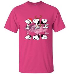 snoopy santa water mirror reflection t-shirt