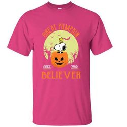 snoopy shadow great pumpkin believer since 1966 halloween t-shirt