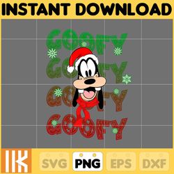 disney merry christmas png, goofy png , christmas character, christmas squad png