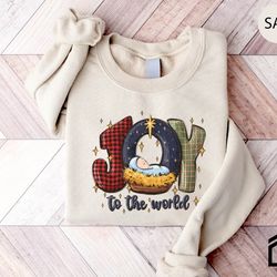 joy shirt, joy to the world tee, nativity shirt, christmas unisex shirt, nativity scene shirt, merry christmas, jesus sh