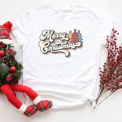 merry christmas retro shirt, merry christmas typography shirt, joyful believe blessing friends snow noel shirt, christma