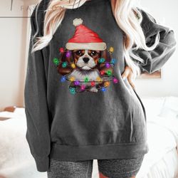 spaniel dog christmas sweatee, cocker spaniel christmas sweatshirt, christmas dog shirt, spaniel dog mom sweatshirt comf