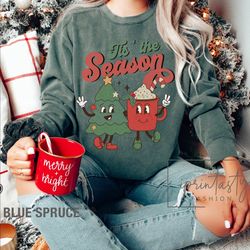 this the season christmas sweatee, cute chritmas sweatshirt, retro christmas sweatshirt, iprintasty christmas comfort co