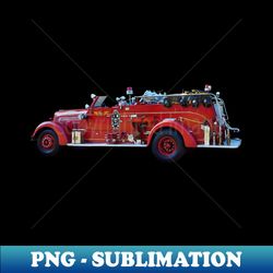 Vintage Fire Engine - Exclusive PNG Sublimation Download - Bold & Eye-catching