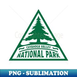 Cuyahoga Valley National Park Tree Triangle - Green - Retro PNG Sublimation Digital Download - Unleash Your Inner Rebellion