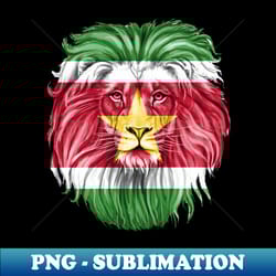 suriname flag - lion flag of suriname - artistic sublimation digital file - unleash your inner rebellion