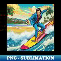 elvis surfer - comic book rock art 54 - special edition sublimation png file - bold & eye-catching