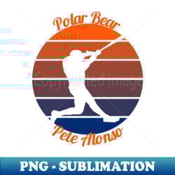 polar bear - pete alonso - nym - retro png sublimation digital download - bring your designs to life