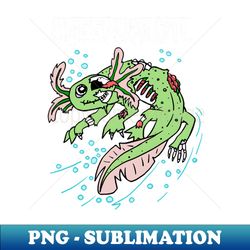 Creepyalotl Zombie Axolotl - Creative Sublimation PNG Download - Perfect for Sublimation Mastery