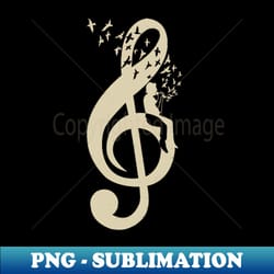 treble clef - music singer - vintage - modern sublimation png file - defying the norms