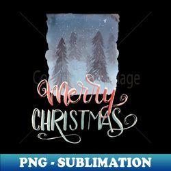 Merry christmas landscape - PNG Sublimation Digital Download - Instantly Transform Your Sublimation Projects