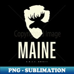 maine moose - tan - sublimation-ready png file - bold & eye-catching