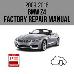 BMW Z4 2009-2016 Workshop Service Repair Manual