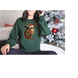 christmas squirrel lights sweatshirt, christmas hoodie, funny christmas sweatshirt, christmas gift sweatshirt, christmas