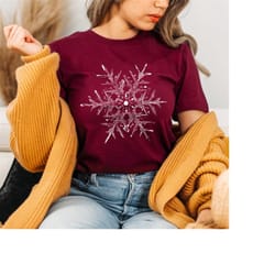 snowflake shirt, christmas shirts, holiday shirt, matching christmas shirt, family christmas gift, snowflake christmas s