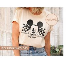 Retro Mickey Est 1928 Shirts, Womens Disney Shirt, Mickey Vintage Shirt, Disneyland Shirt, Disneyworld Womens Shirt, Dis