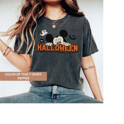 vintage mickey halloween comfort color shirts, disney halloween vintage, disney trick or treat, halloween disneyworld sh