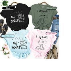 disney winnie the pooh couple shirts, pooh couple shirt, disney couple matching shirt, disney mom dad shirt, disneyland