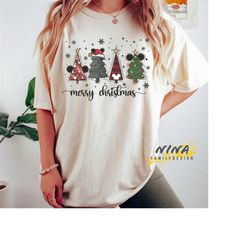 vintage disney christmas tree comfort shirt, mickey christmas sweatshirt, merry christmas gift, disney family matching c