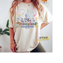 vintage disneyland est 1955 california comfort colors shirt, vintage disneyland shirt, happiest place on earth shirt,chr