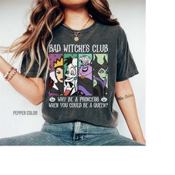 bad witches club comfort colors shirt, disney villains shirt, disney funny villain shirt, disneyworld, disney villains s