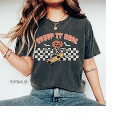 retro halloween comfort colors t-shirt, creep it real shirt, skeleton halloween shirts, vintage ghost halloween shirts,