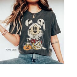 vintage mickey halloween comfort colors shirt, mickey skeleton shirt, disneyland halloween party shirt, mickey tee, hall